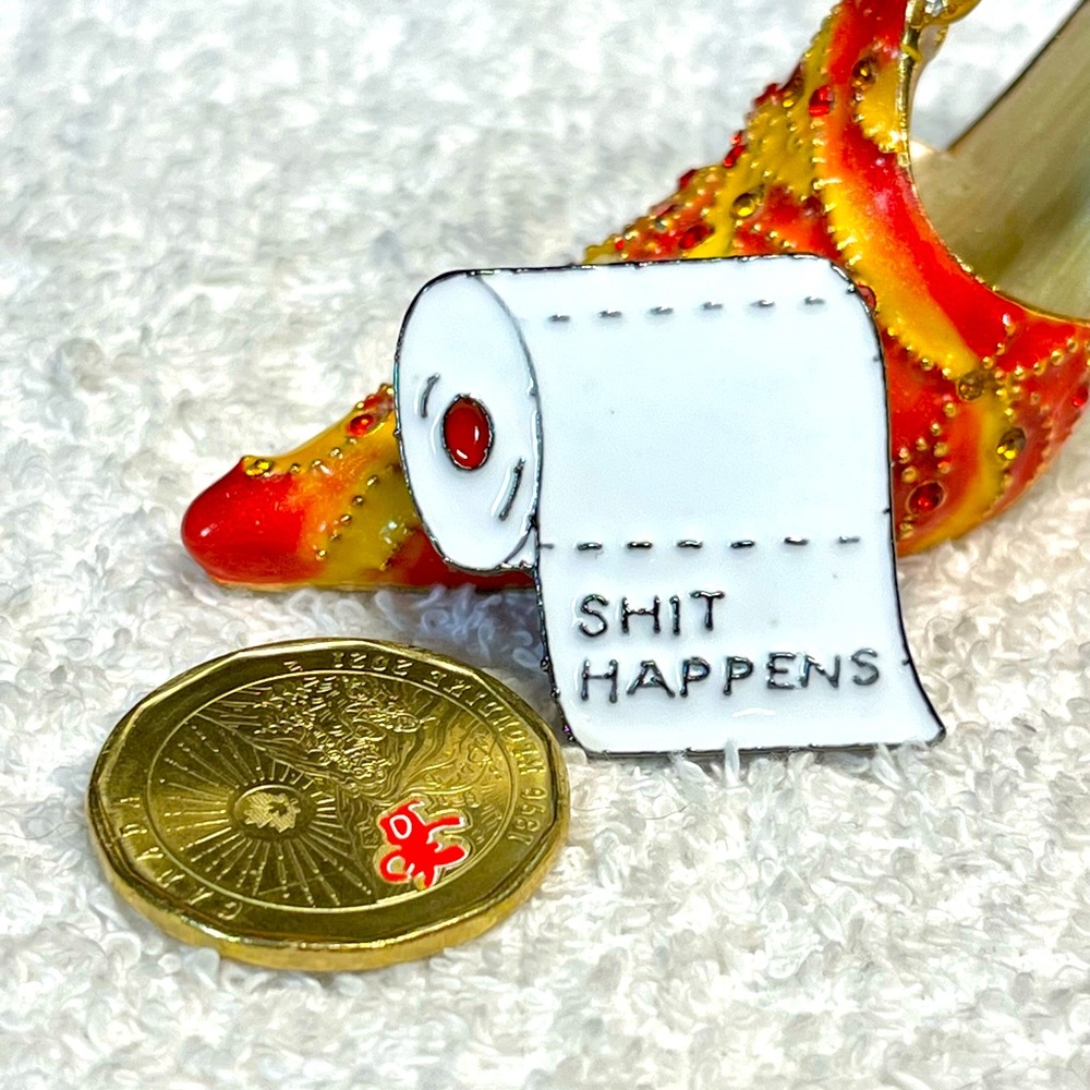 2/22 Funny lapel pin -enamel NWOT